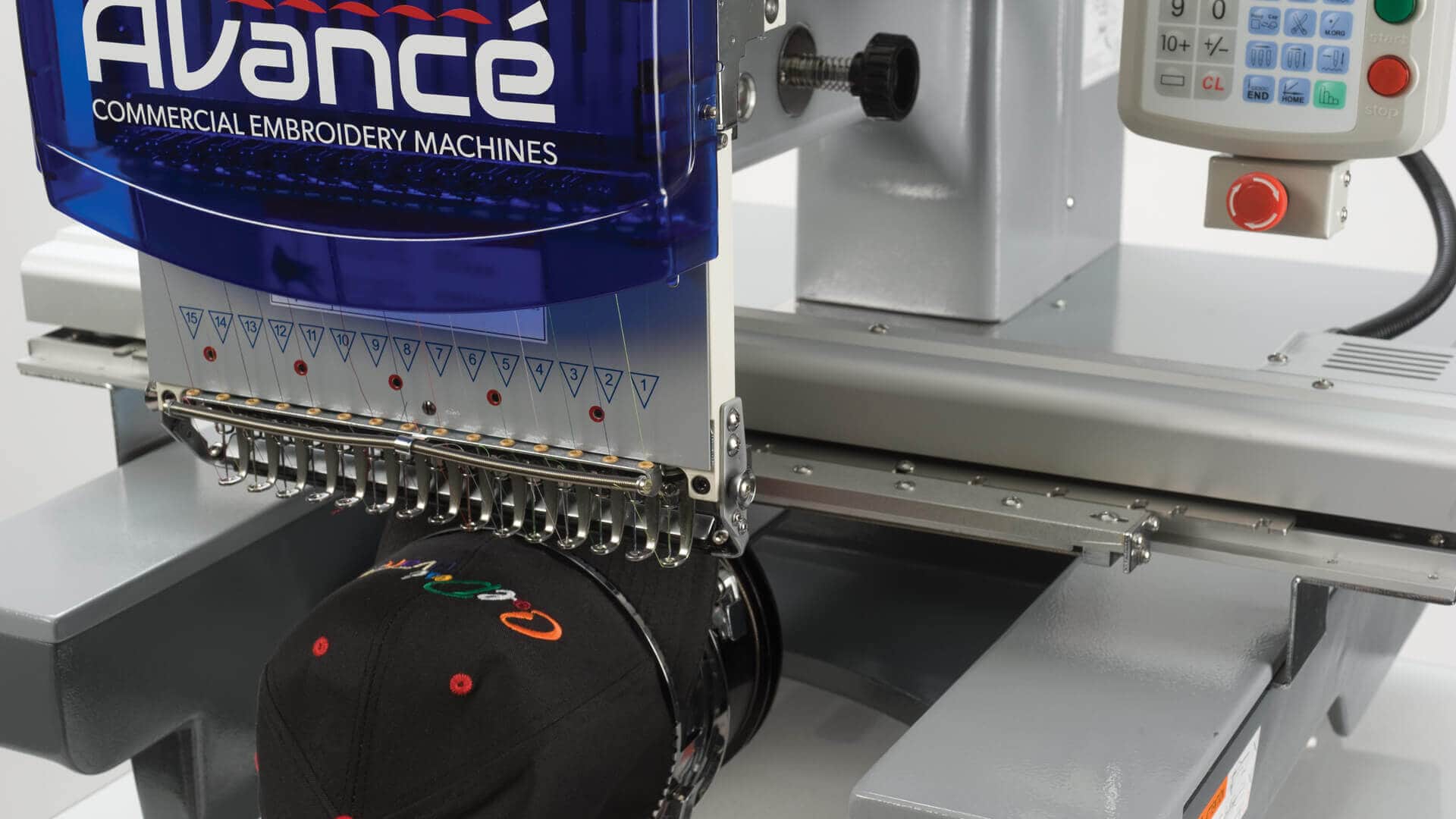 Cap Embroidery is Easy with Avance 1501C Commercial Embroidery Machine