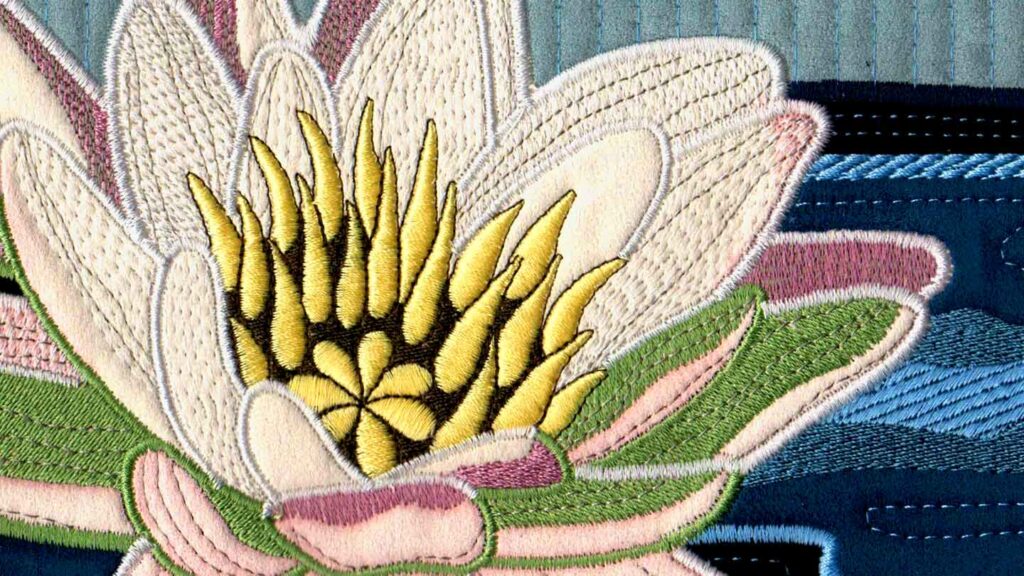 image of embroidery done with embroidery digitizing software