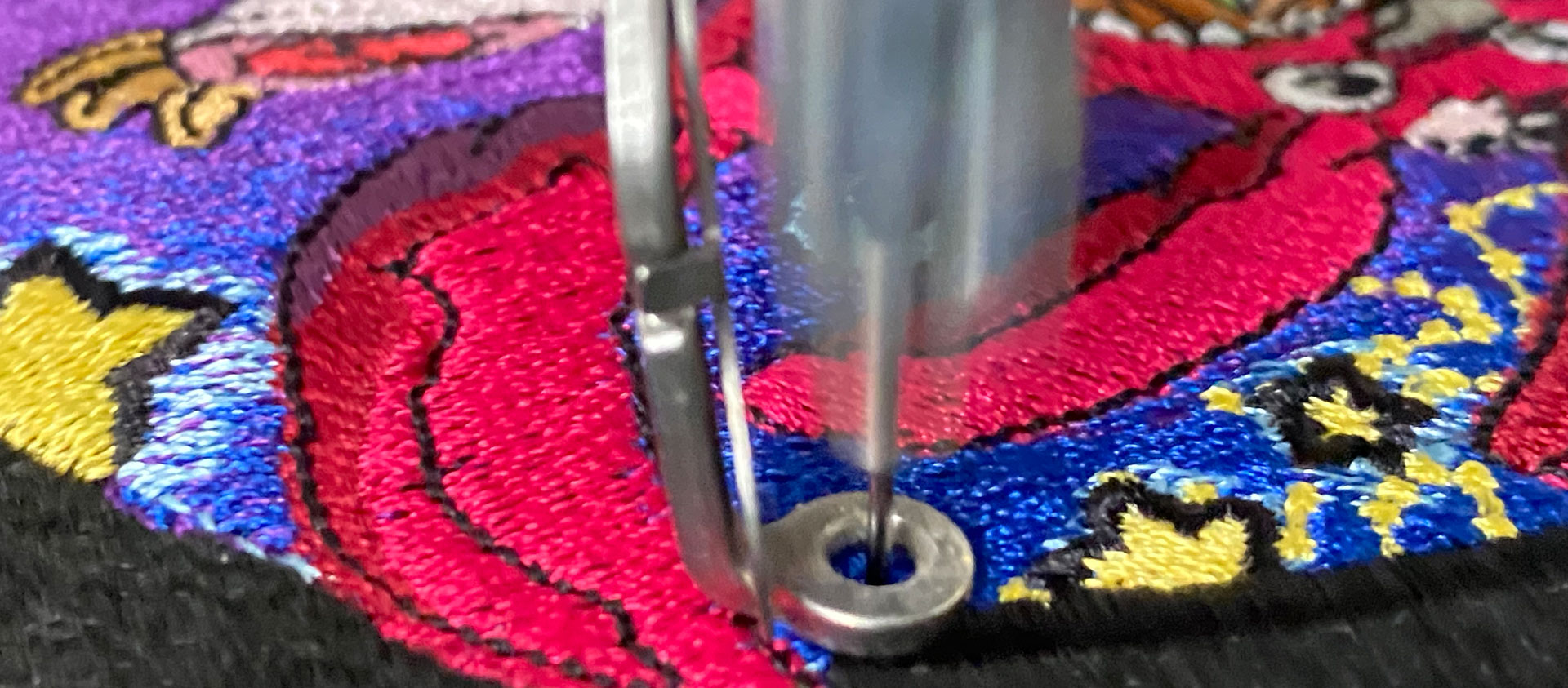 image of embroidery digitizing on fabric