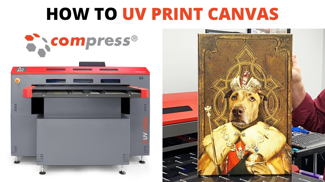 uv printing on canvas - dog example