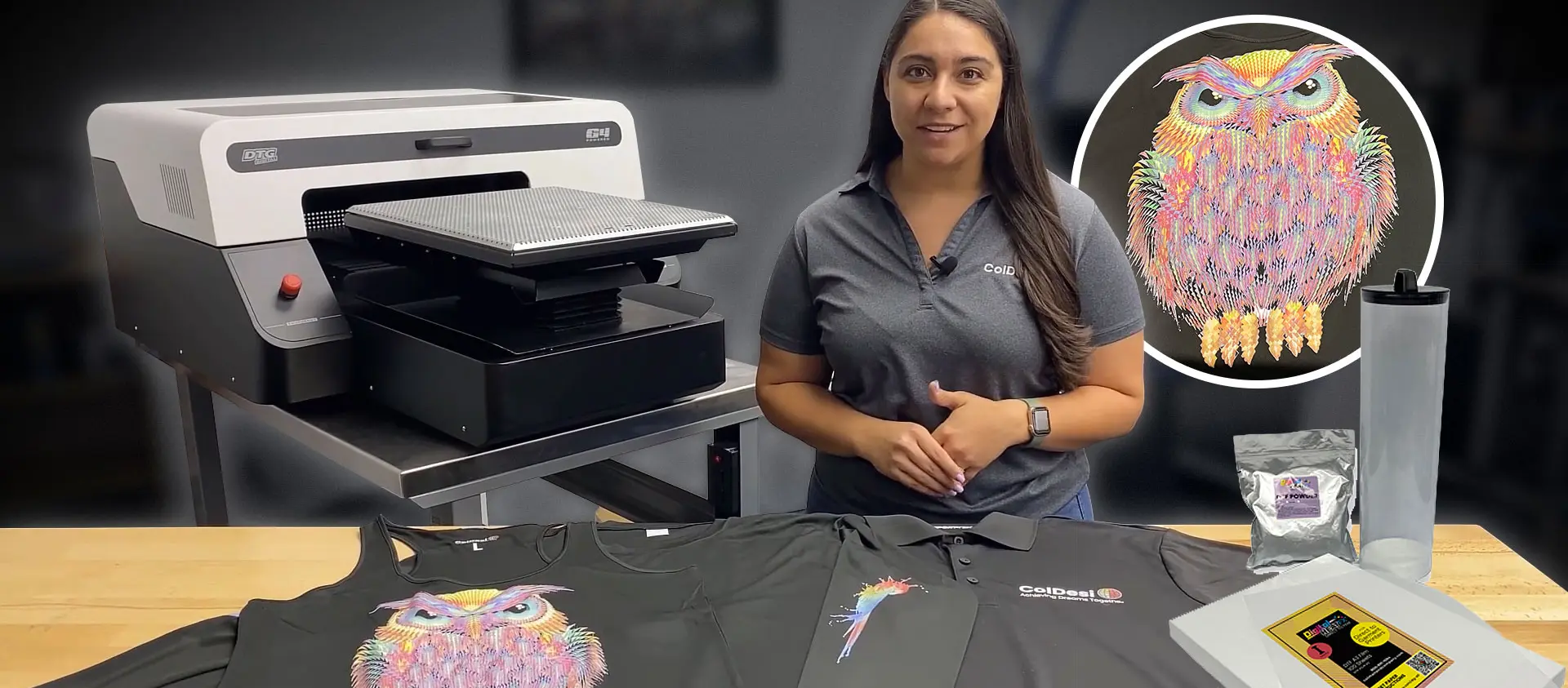 How To DTG Print on Black Polyester | DTG Direct-to-Film Transfers