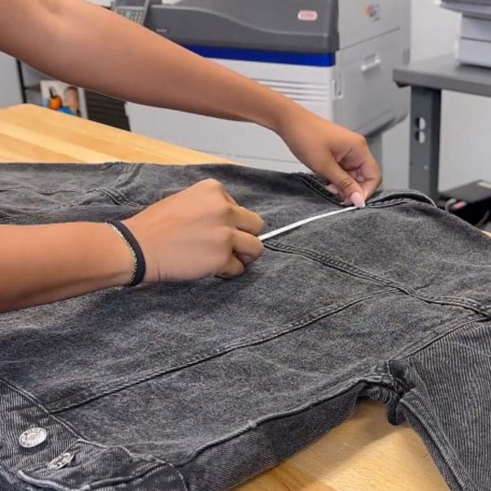 How to Customize a Jean Jacket Using HTV Heat Transfer Vinyl and White  Toner Printers - ColDesi