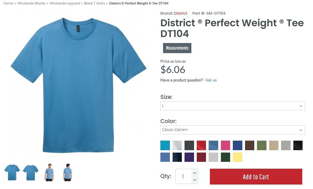 District Perfect Weight Tee DT104