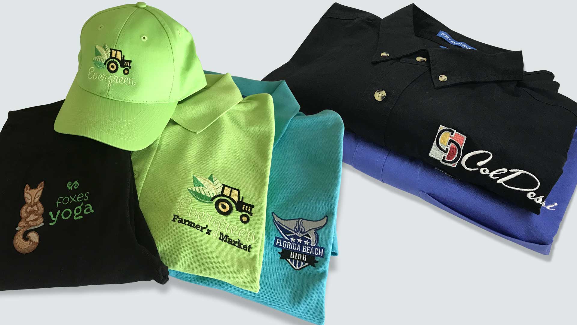 Embroidering Left Chest Logos.